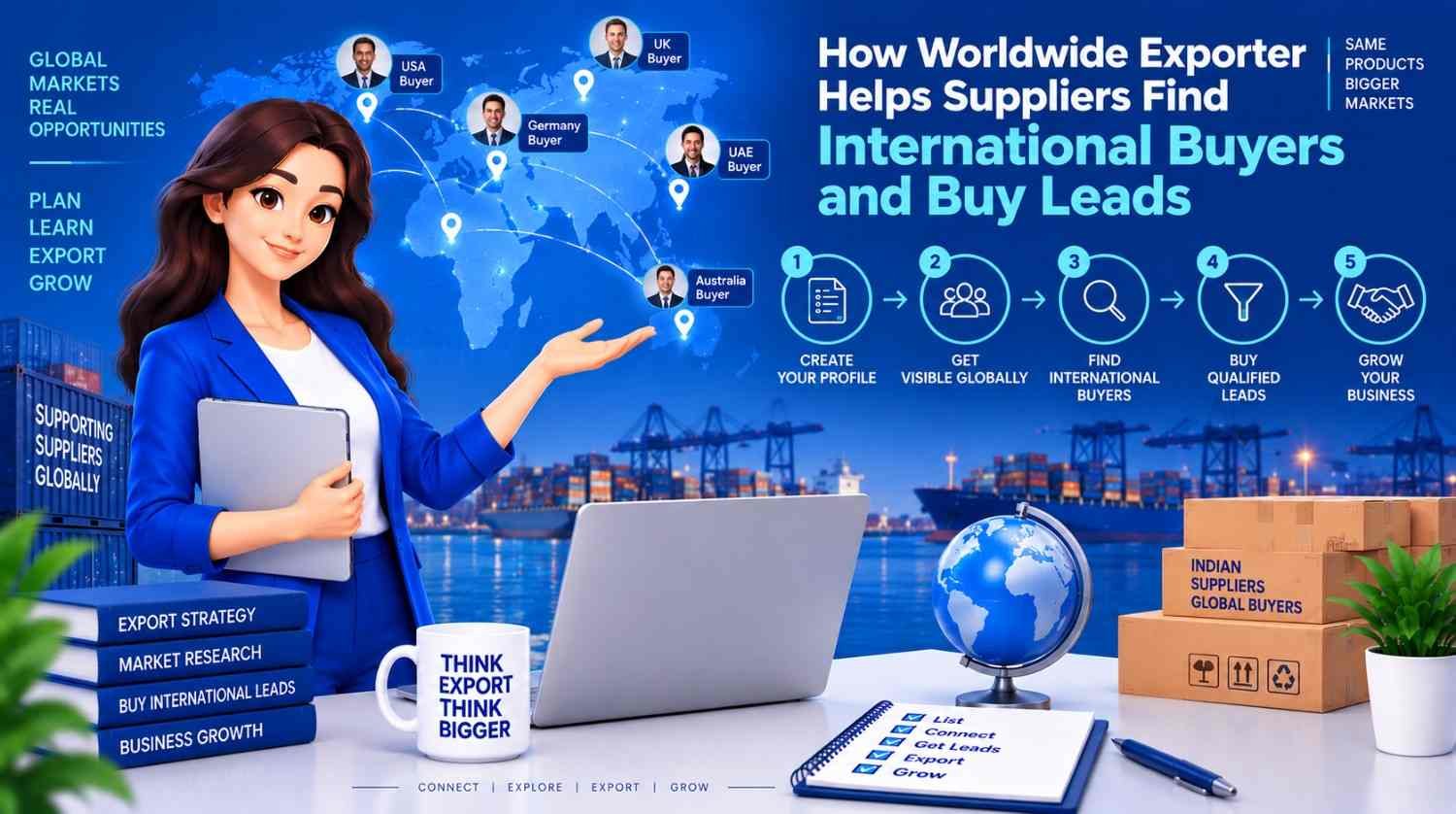 Find international buyers and B2B buy leads with Worldwide Exporter