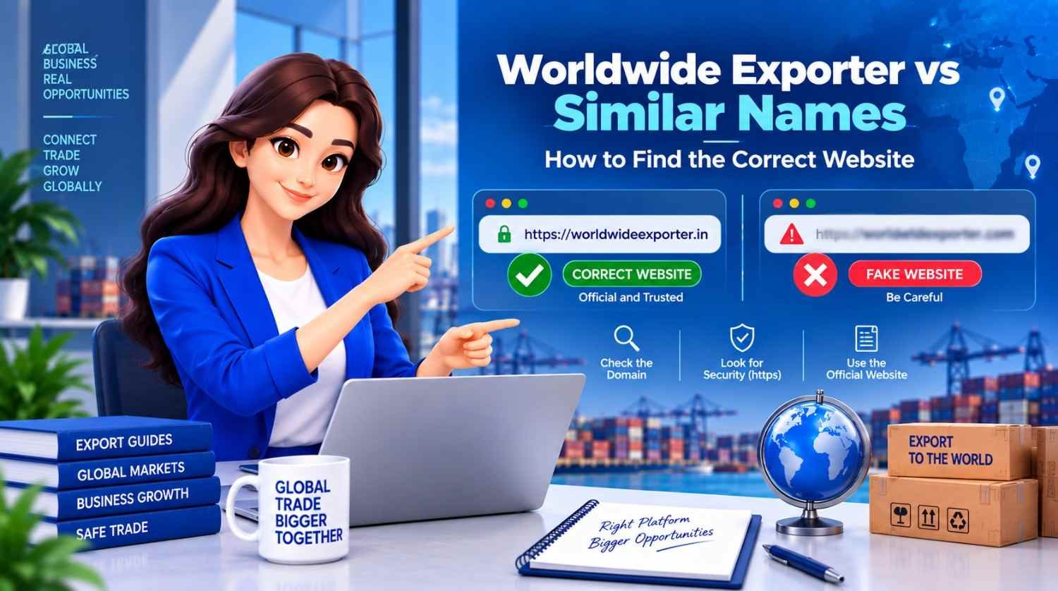 Worldwide Exporter exact domain and similar name comparison guide