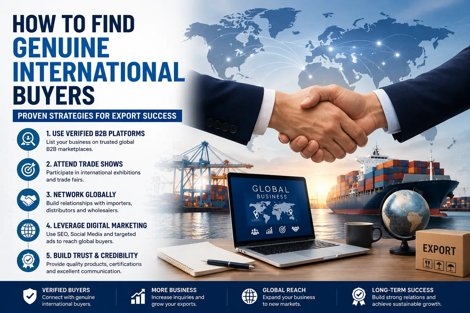 Exporter communicating with international buyers through a B2B platform